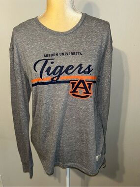 NWT Three Square Auburn University Tigers Gray Long Sleeve Tee Sz M